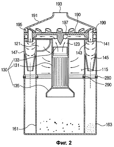 Циклонный сепаратор и пылесос, оборудованный этим сепаратором (патент 2271136)