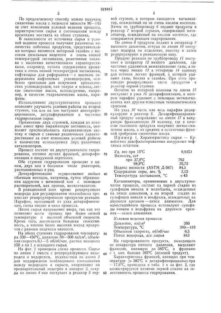 Способ получения смазочных масел (патент 321013)