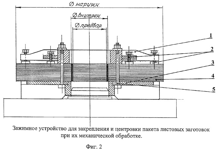 Зажимное устройство для изготовления дисков пил (патент 2295425)