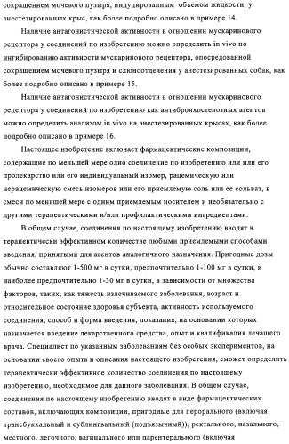 Производные аминотетралина в качестве антагонистов мускаринового рецептора (патент 2311408)