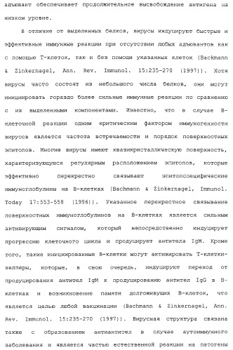 Композиции, содержащие cpg-олигонуклеотиды и вирусоподобные частицы, для применения в качестве адъювантов (патент 2322257)