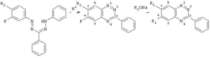 3-фенил-6-r1-7-r2-1,2,4-бензотриазины, обладающие противовирусной активностью (патент 2252218)