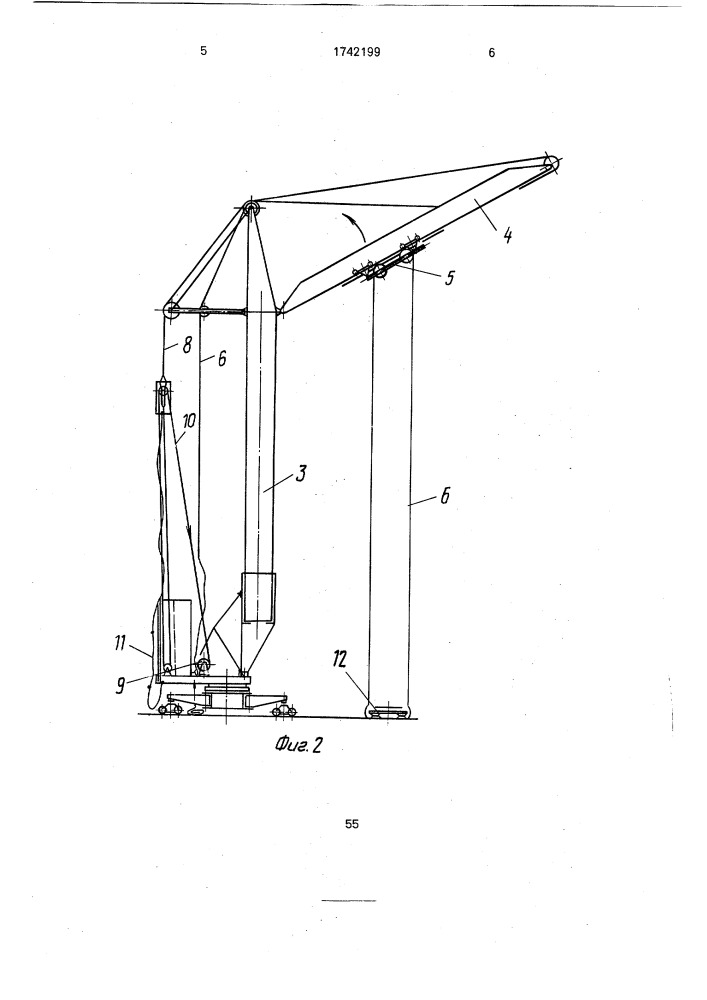 Грузоподъемный кран (патент 1742199)