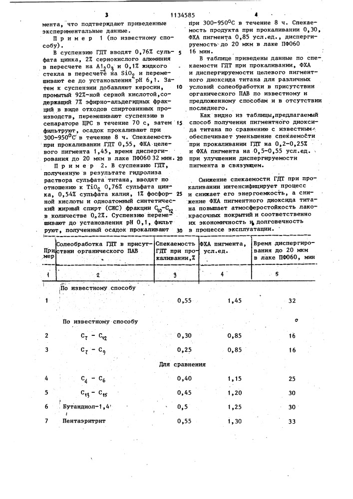 Способ получения пигментного диоксида титана (патент 1134585)