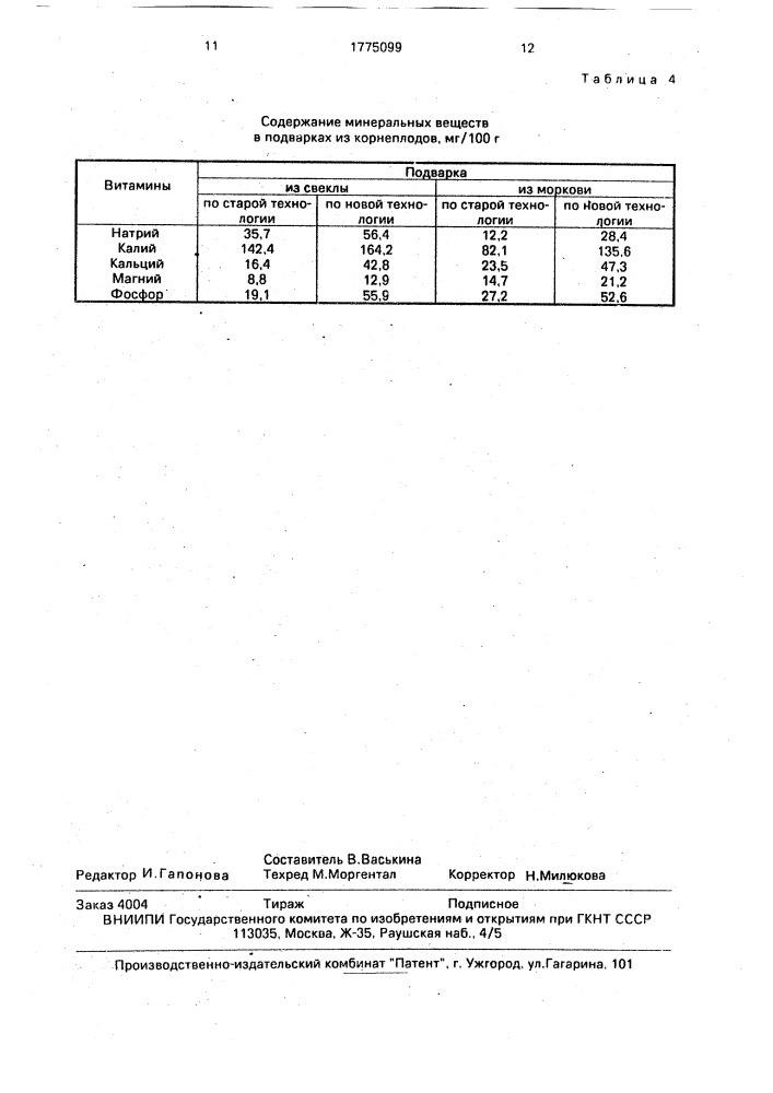 Способ получения подварок из корнеплодов (патент 1775099)