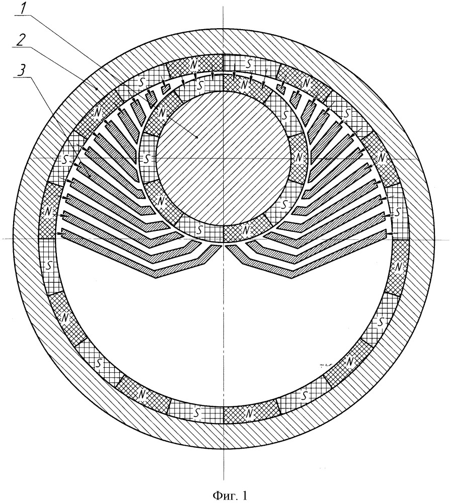 Статорный магнитный редуктор-мультипликатор узякова с внутренним зацеплением (патент 2654656)