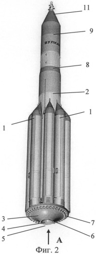 Компоновка многоступенчатой ракеты-носителя (патент 2532445)