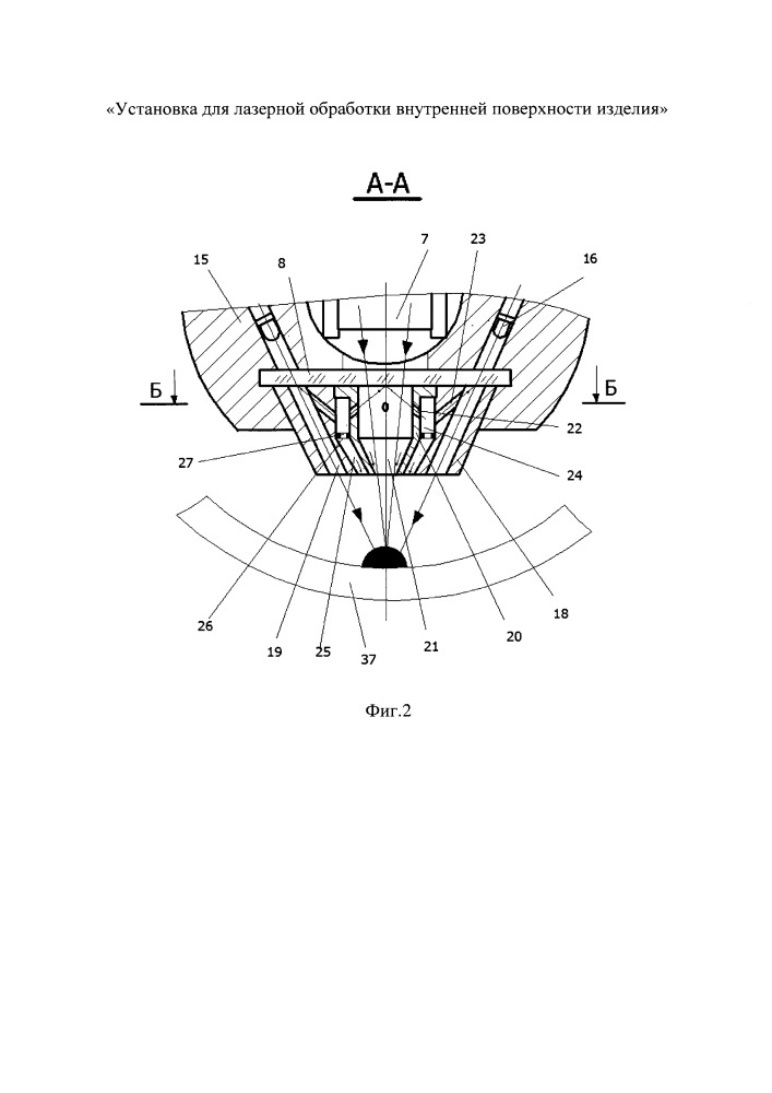 Установка для лазерной обработки внутренней поверхности изделия (патент 2655402)