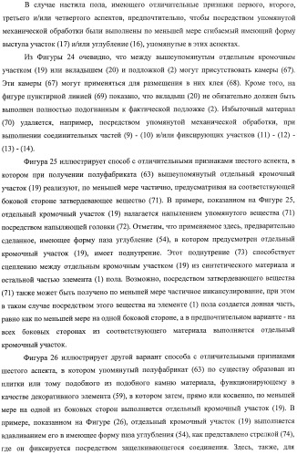 Настил пола, элемент пола и способ для изготовления элементов пола (патент 2403356)