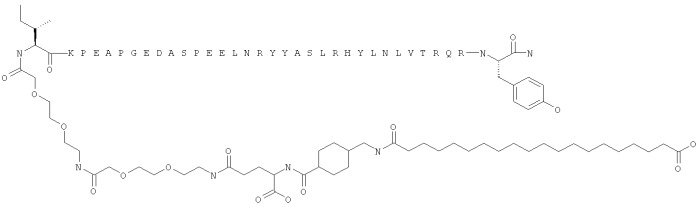 Длительно действующие агонисты рецепторов y2 и(или) y4 (патент 2504550)