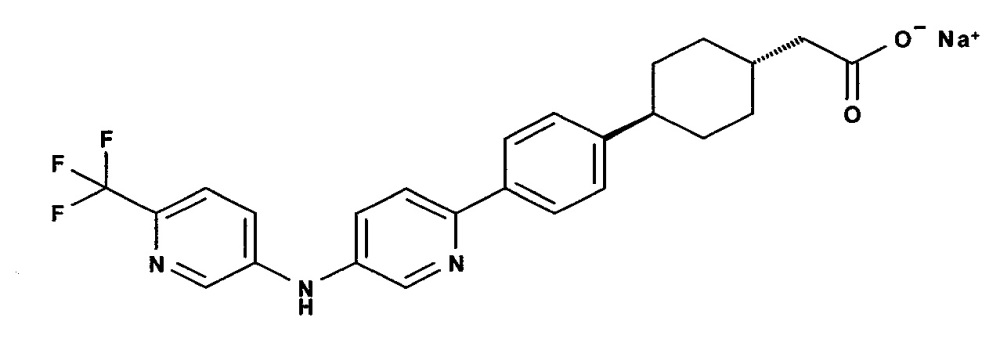 Новые кристаллические формы натриевой соли(4-{ 4-[5-(6-трифторметил-пиридин-3-иламино) пиридин-2-ил] фенил} циклогексил) уксусной кислоты (патент 2612556)