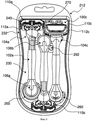 Упаковка для фиксации и демонстрации бритвенных приборов (патент 2516089)