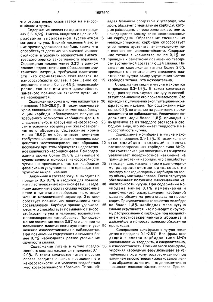 Чугун (патент 1687640)