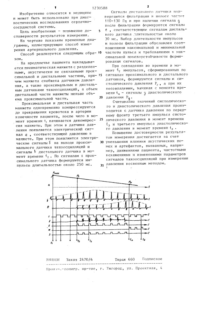 Способ измерения артериального давления (патент 1230588)