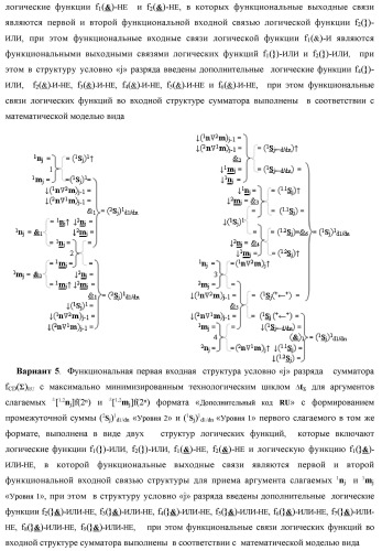 Функциональная первая входная структура условно &quot;j&quot; разряда сумматора fcd( )ru с максимально минимизированным технологическим циклом  t  для аргументов слагаемых &#177;[1,2nj]f(2n) и &#177;[1,2mj]f(2n) формата &quot;дополнительный код ru&quot; с формированием промежуточной суммы (2sj)1 d1/dn &quot;уровня 2&quot; и (1sj)1 d1/dn &quot;уровня 1&quot; первого слагаемого в том же формате (варианты русской логики) (патент 2480815)