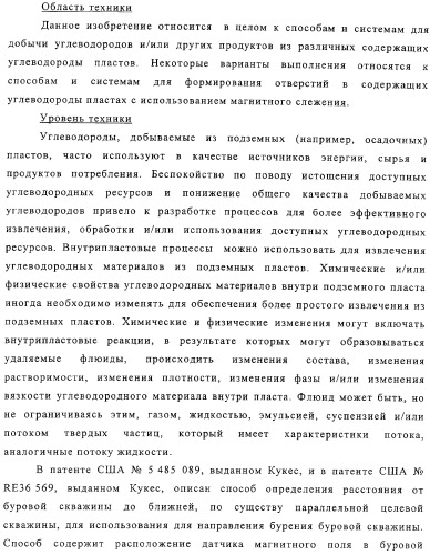 Формирование отверстий в содержащем углеводороды пласте с использованием магнитного слежения (патент 2310890)