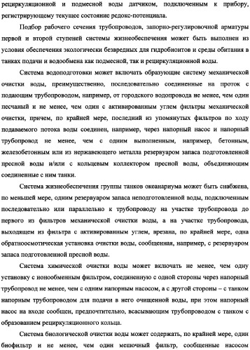 Система жизнеобеспечения группы танков океанариума (варианты) (патент 2343703)