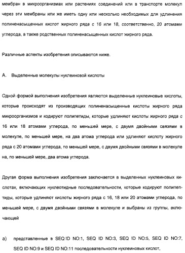 Новый ген элонгазы и способ получения полиненасыщенных кислот жирного ряда (патент 2311457)