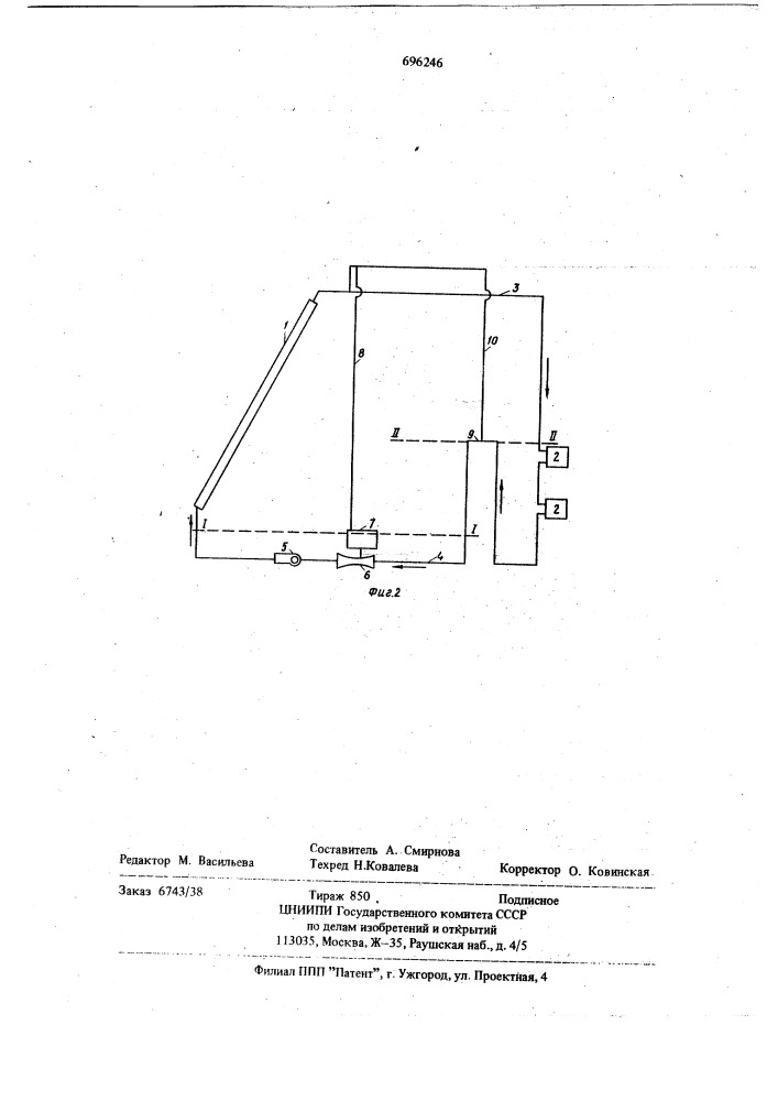 Система гелиоотопления (патент 696246)