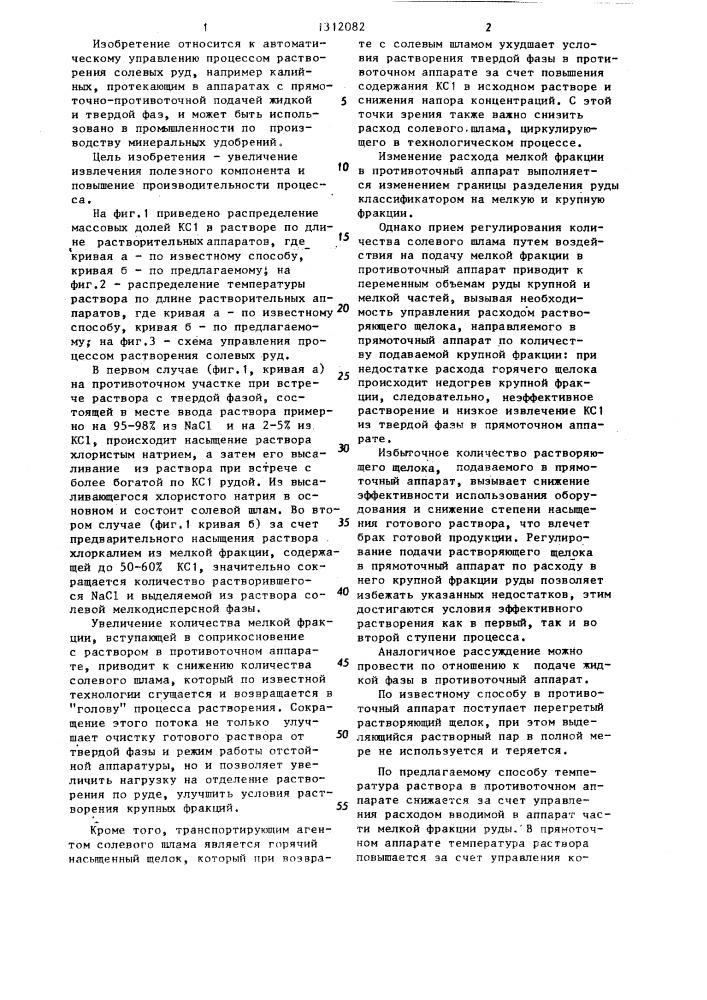 Способ управления процессом растворения солевых руд (патент 1312082)