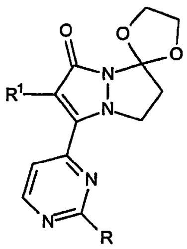 Спиро-6,7-дигидро-5н-пиразоло[1,2а]пиразол-1-оны, которые регулируют воспалительные цитокины, фармацевтическая композиция и способ ингибирования (патент 2272040)
