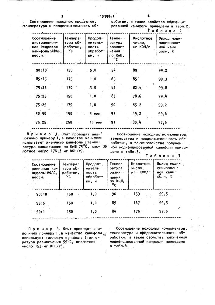Способ получения модифицированной канифоли (патент 1039943)