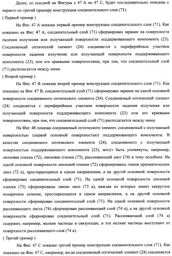 Слоистый блок оптического элемента и способ его изготовления, подсветка и жидкокристаллическое устройство отображения (патент 2421658)