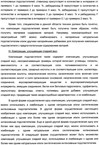 Композиция интенсивного подсластителя с кальцием и подслащенные ею композиции (патент 2437573)