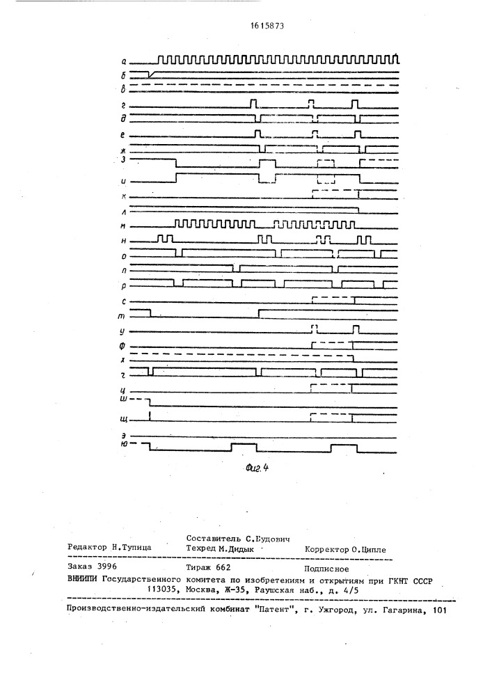 Устройство для сравнения периодов следования импульсов (патент 1615873)