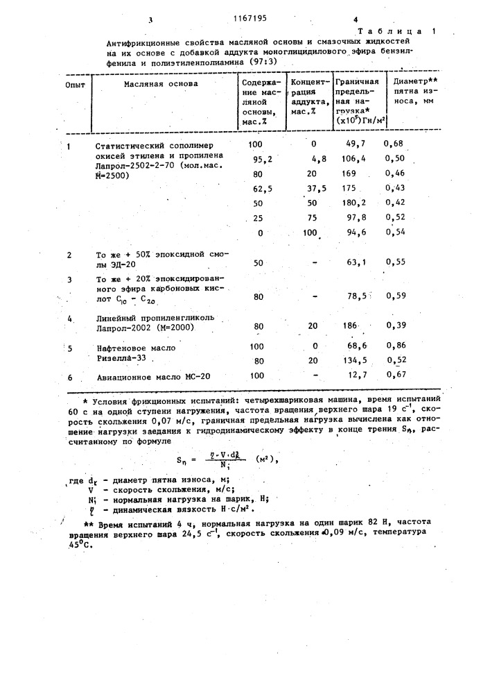 Смазочная композиция (патент 1167195)