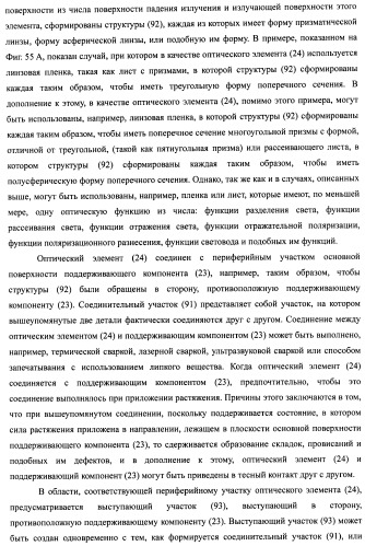 Слоистый блок оптического элемента и способ его изготовления, подсветка и жидкокристаллическое устройство отображения (патент 2421658)