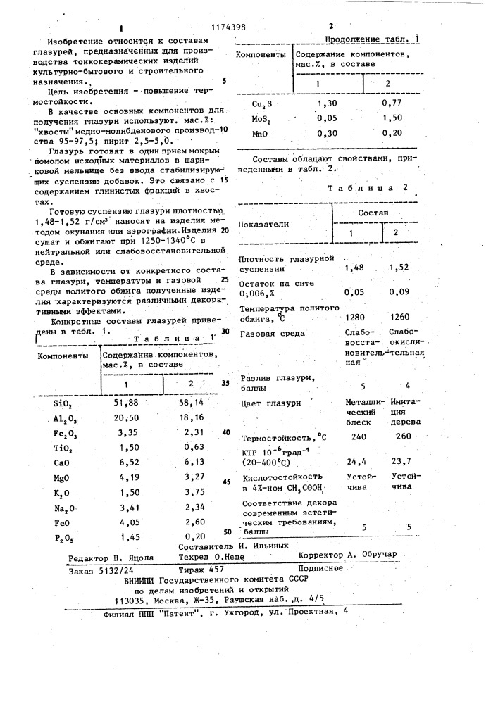 Нефриттованная глазурь (патент 1174398)