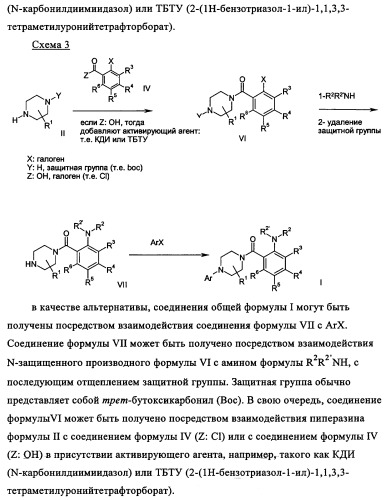 Производные 1-(2-аминобензол)пиперазина, используемые в качестве ингибиторов поглощения глицина и предназначенные для лечения психоза (патент 2354653)