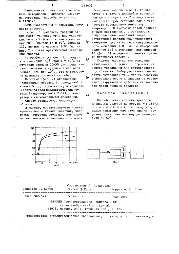 Способ оценки степени зрелости хлопковых волокон (патент 1288603)