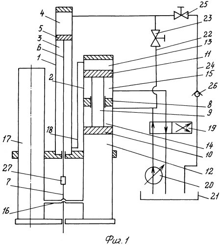 Гидравлический привод подъемного устройства (варианты) (патент 2303712)
