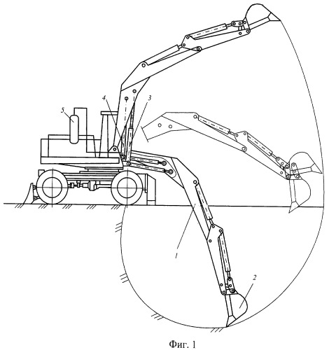 Схема стрелы экскаватора