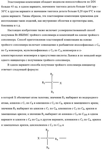 Эластомерные композиции и их использование в пневматической диафрагме, такой как внутренняя оболочка шины или камера для пневматической шины (патент 2327578)