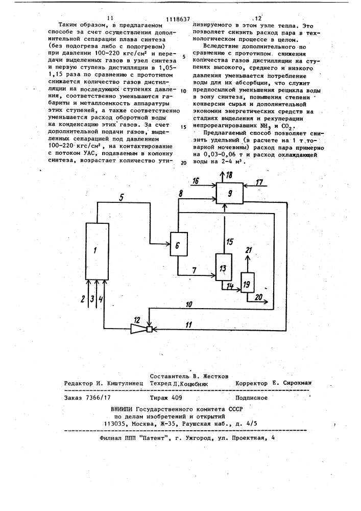 Способ получения мочевины (патент 1118637)