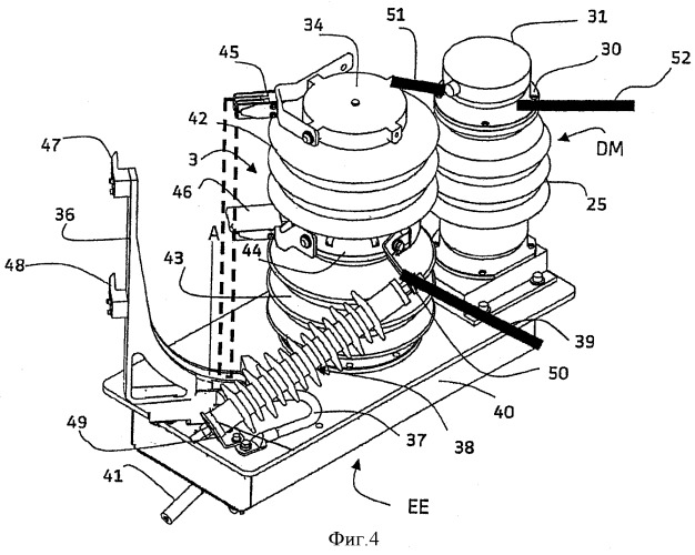 Электрическое оборудование, установленное на крыше железнодорожного транспортного средства на электрической тяге (патент 2412832)