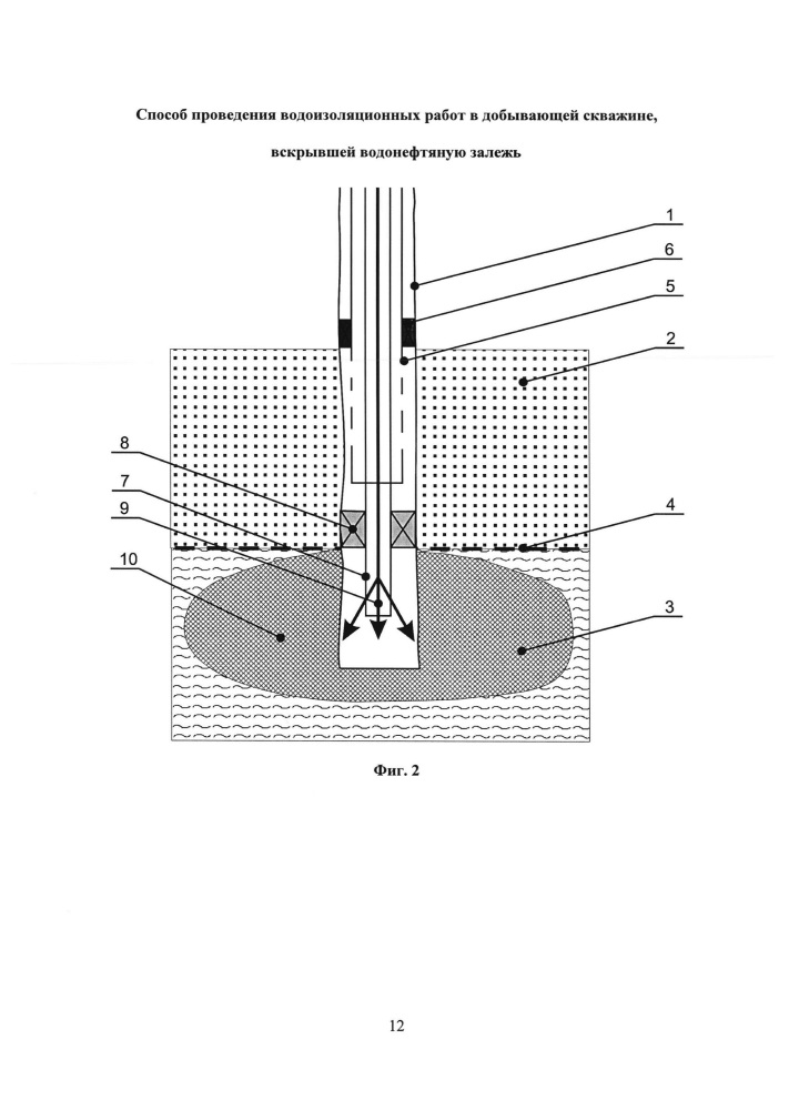 Способ проведения водоизоляционных работ в добывающей скважине, вскрывшей водонефтяную залежь (патент 2661935)