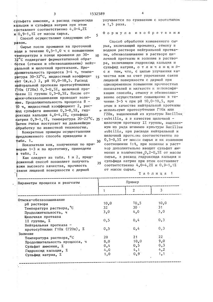 Способ обработки кожевенного сырья (патент 1532589)