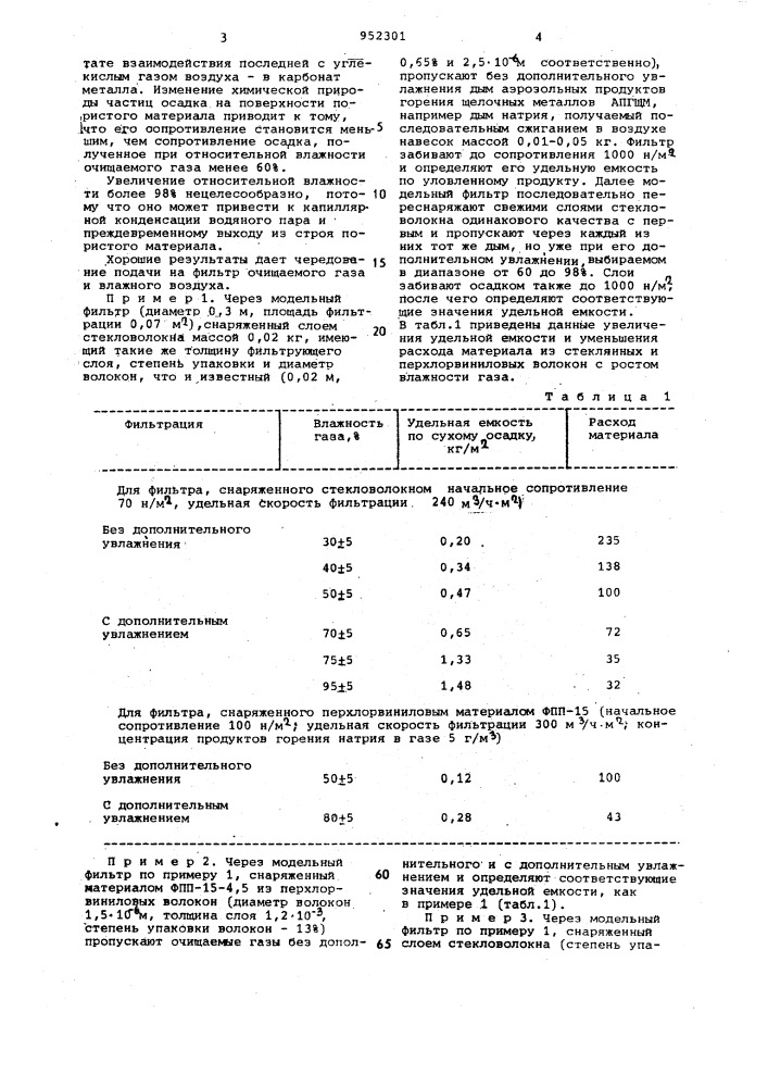 Способ очистки газов от продуктов горения щелочных металлов (патент 952301)