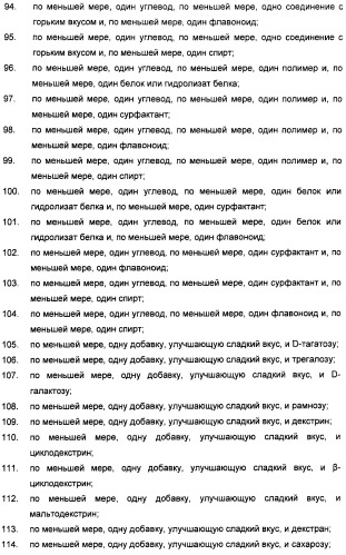 Композиции подсластителя, обладающие повышенной степенью сладости и улучшенными временными и/или вкусовыми характеристиками (патент 2459435)