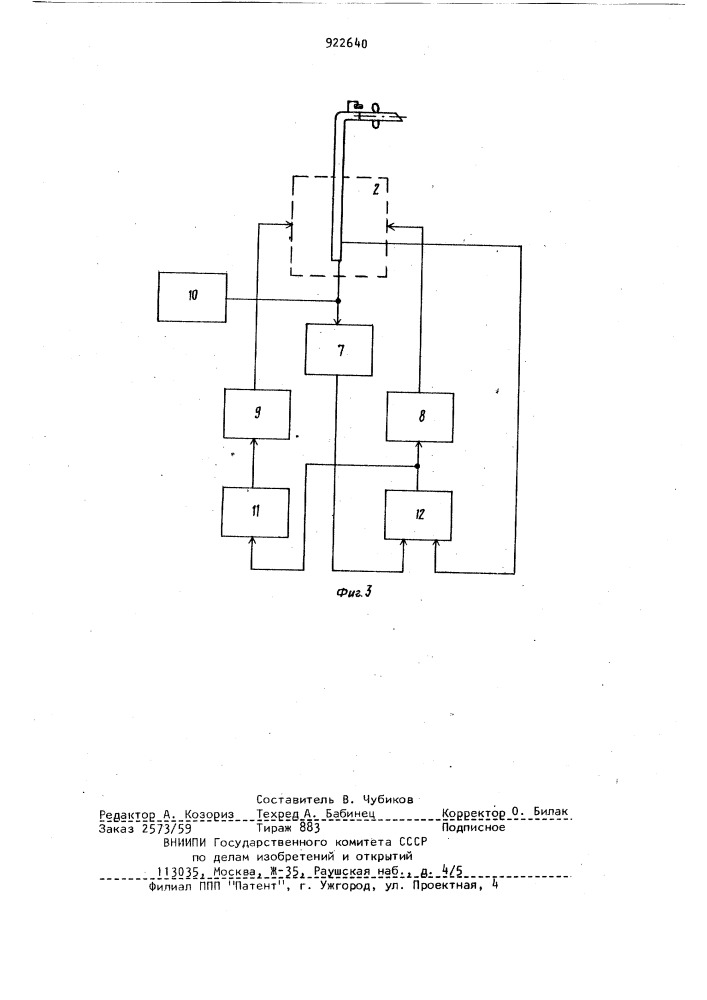 Устройство для измерения направления двухмерного парового потока (патент 922640)