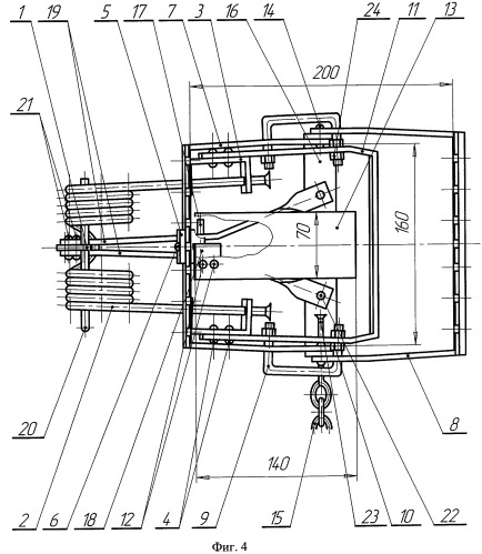 Капкан волчий на пружине кручения с тремя зацепами (патент 2400979)