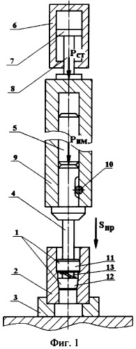 Устройство для статико-импульсного дорнования сборным инструментом (патент 2336987)