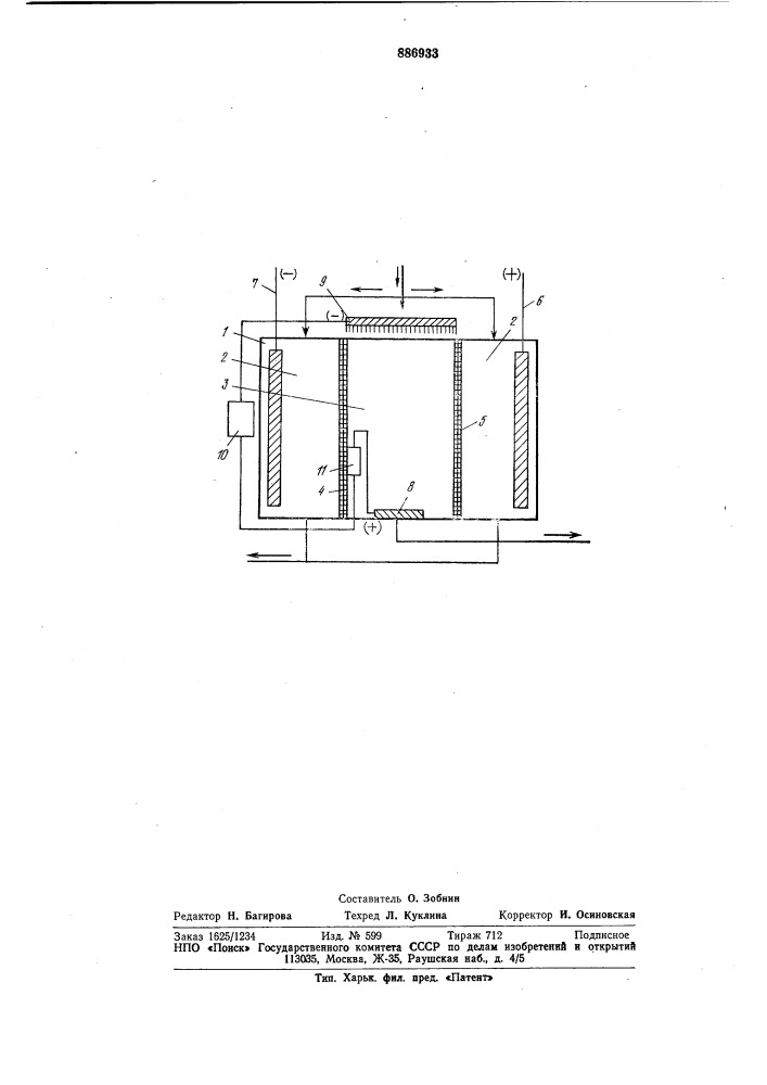 Электродиализатор (патент 886933)
