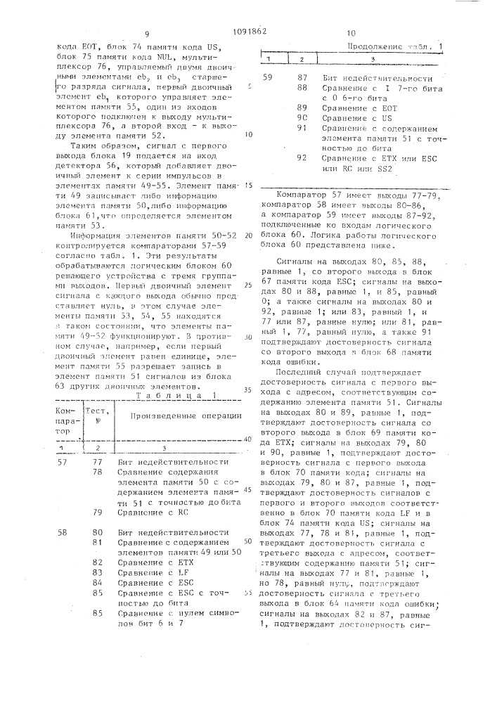 Система передачи и воспроизведения информации (патент 1091862)