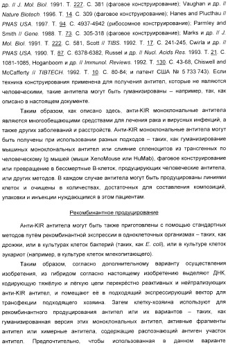 Антитела, связывающиеся с рецепторами kir2dl1,-2,-3 и не связывающиеся с рецептором kir2ds4, и их терапевтическое применение (патент 2410396)