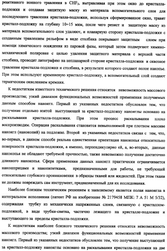 Полая наноигла в интегральном исполнении и способ ее изготовления (патент 2341299)